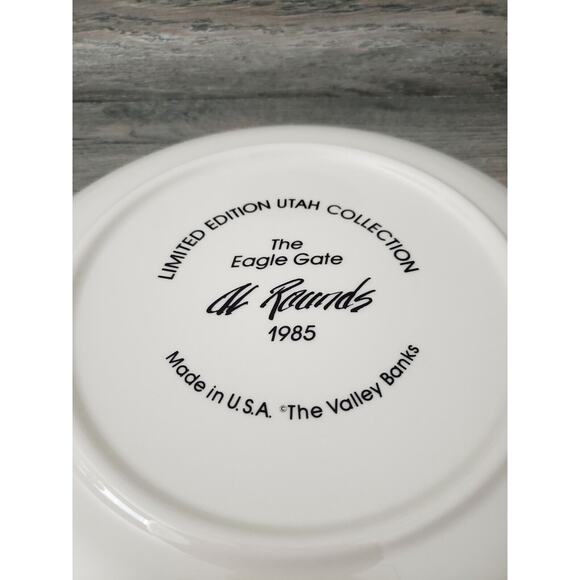 Utah Collection Limited Edition Collection Plate The Eagle Gate Al Rounds 1985 - Picture 8 of 8